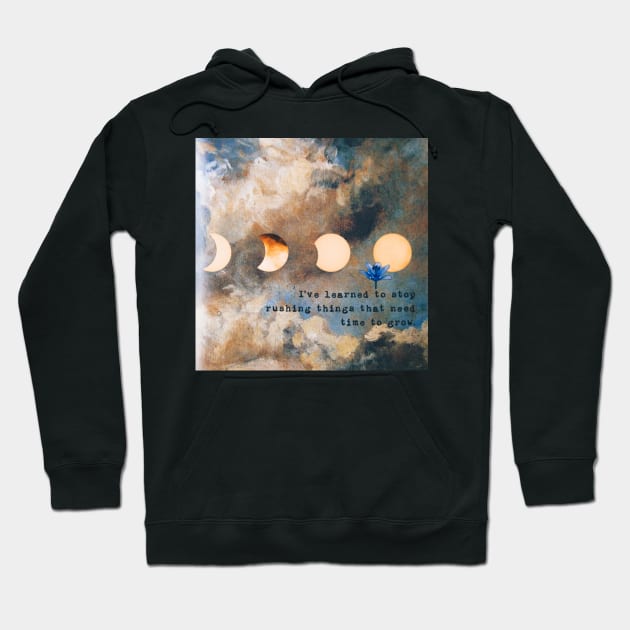 Moon sky love aesthetics music notes flowers cottagecore vintage retro romantic nature gift ideas clouds gifts for her gifts quotes Hoodie by AGRHouse